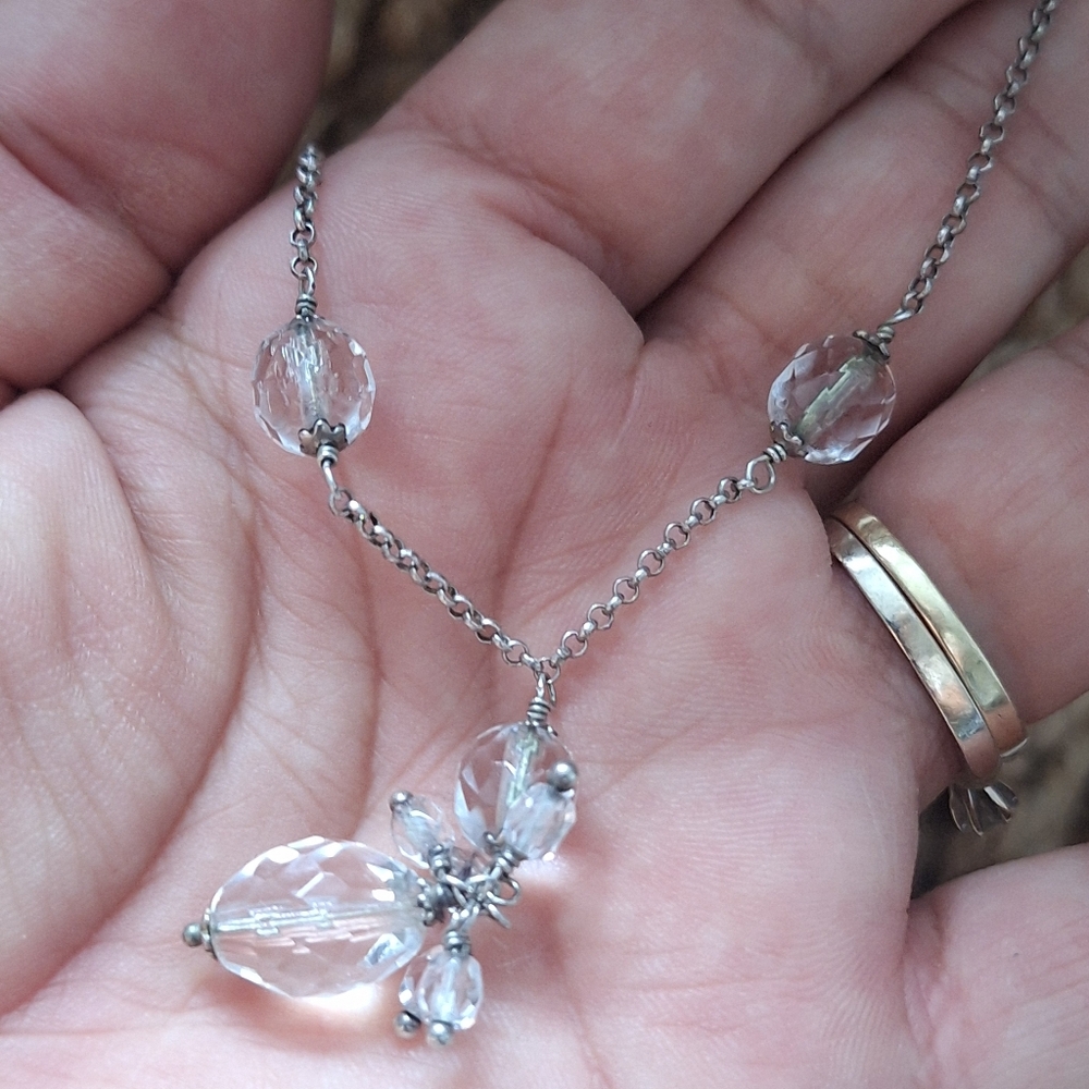 Silver Crystal Necklace